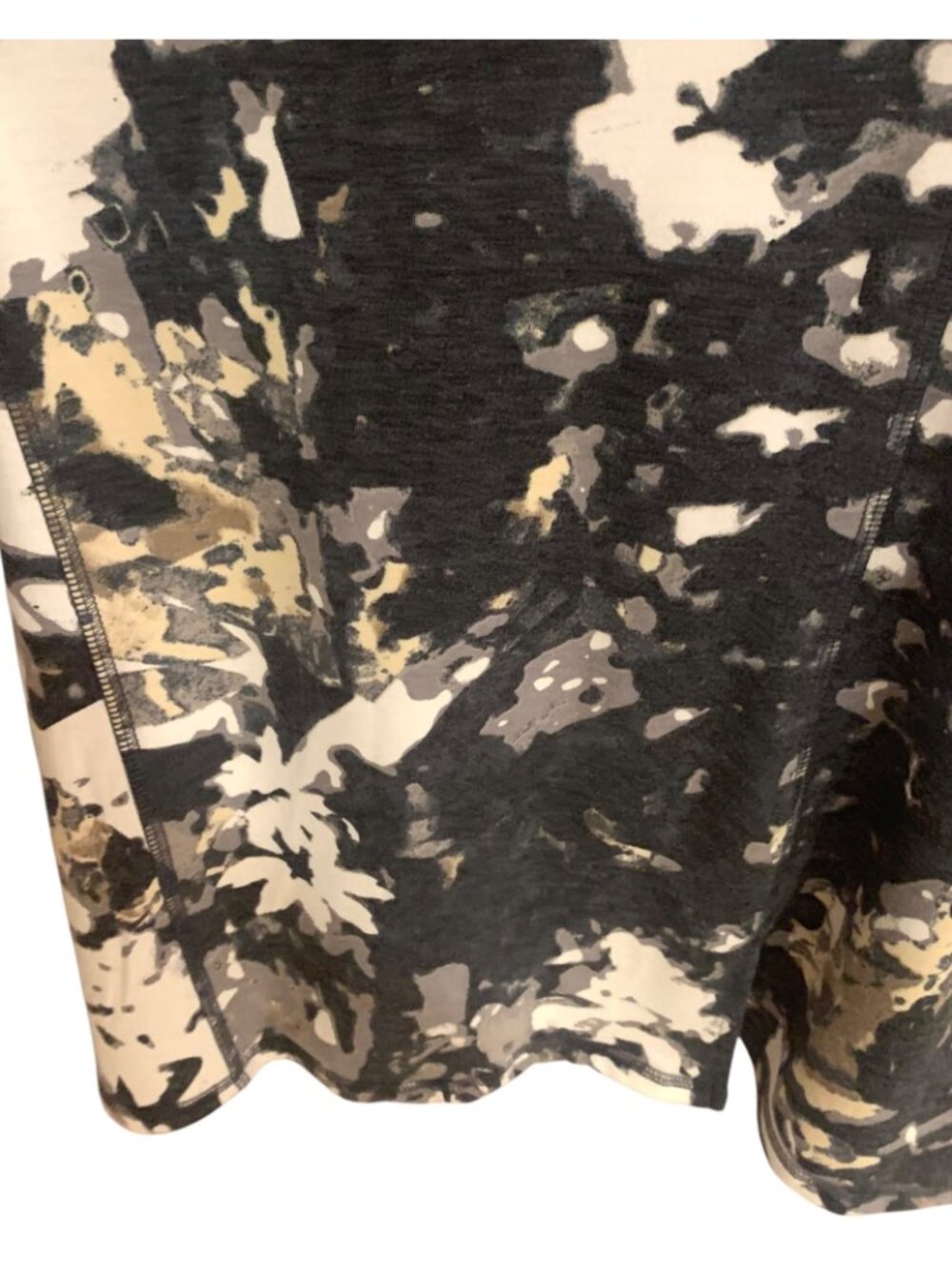 LOGO LOUNGE by Lori Goldstein Gray + White Camo Print Hooded Zip-Up Jacket 1X - Picture 8 of 8